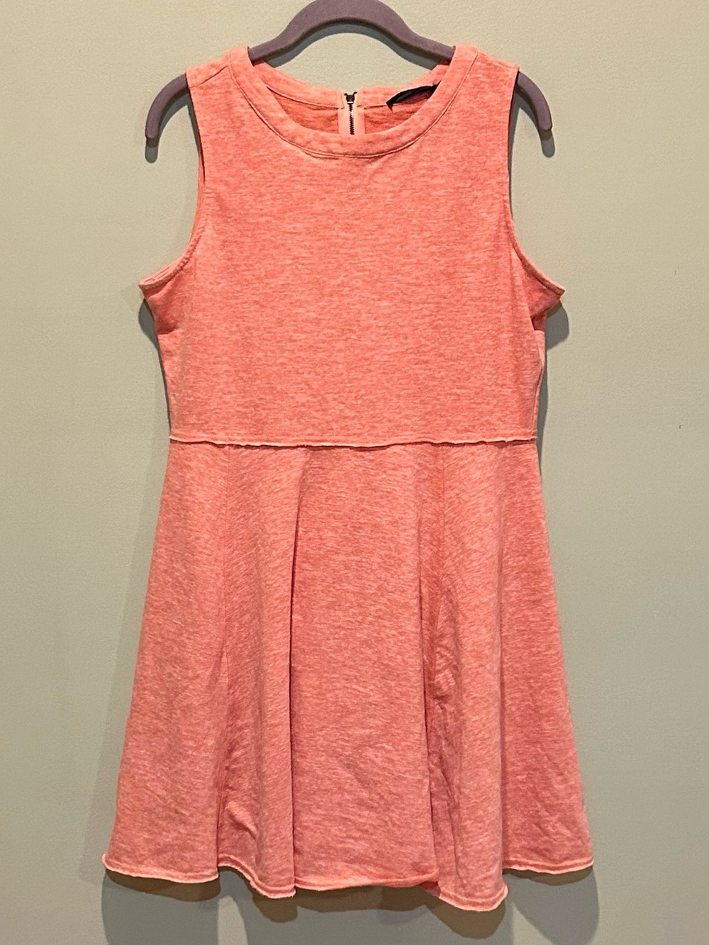 Doe & Rae Coral Sleeveless Knit Fit-and-Flare Dress